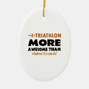 Ornement Ovale En Céramique Conceptions fraîches de triathlon
