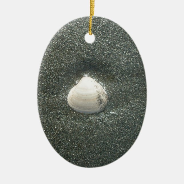 Ornement Ovale En Céramique Coques de mer Hakuna Matata.JPG (Devant)