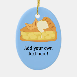 Ornement Ovale En Céramique Customiser ce graphique Apple Pie Slice