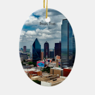 Ornement Ovale En Céramique Dallas, Texas