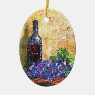 Ornement Ovale En Céramique d'Amore de Vin