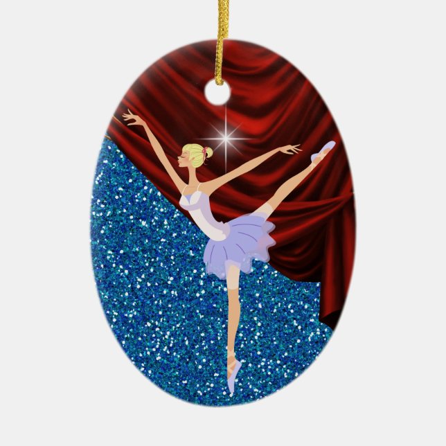 Ornement Ovale En Céramique Danse Ballerina - SRF (Devant)
