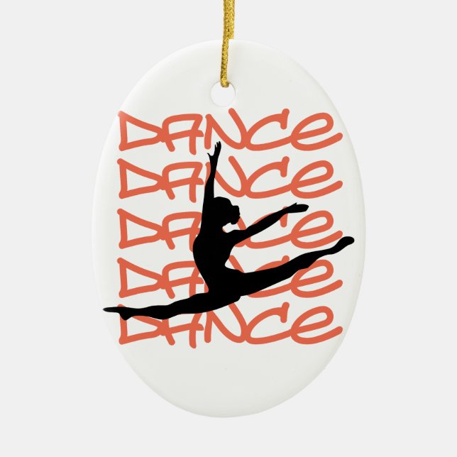 Ornement Ovale En Céramique Danse moderne (Devant)