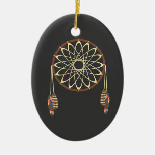 Ornement Ovale En Céramique Dream Catcher