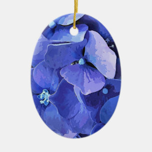 ORNEMENT OVALE EN CÉRAMIQUE FLEURS DE JARDIN