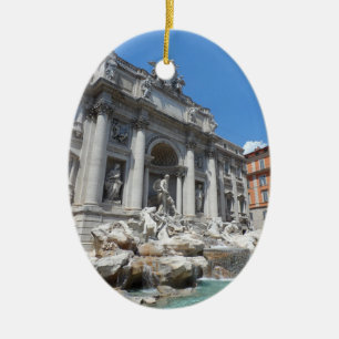 Ornement Ovale En Céramique Fontaine Rome de TREVI