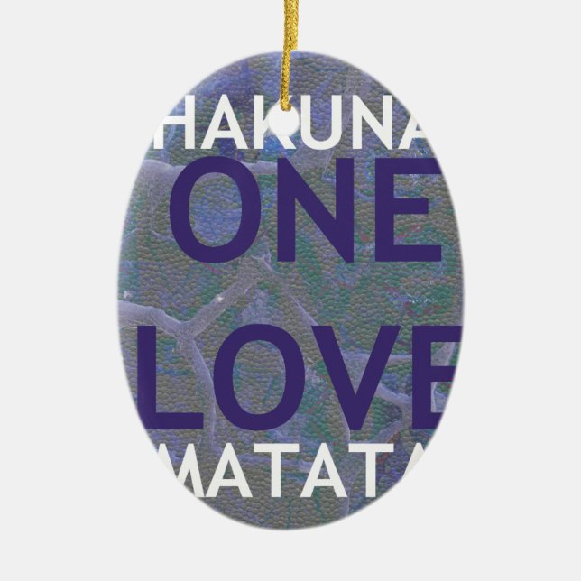 ORNEMENT OVALE EN CÉRAMIQUE HAKUNA MATATA (Devant)