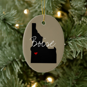 Ornement Ovale En Céramique Idaho