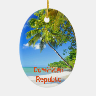 Ornement Ovale En Céramique Île tropicale en République Dominicaine