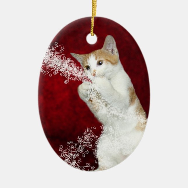 Ornement Ovale En Céramique Jouer à Noël (Devant)