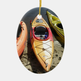 Ornement Ovale En Céramique Kayaks