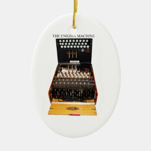 Ornement Ovale En Céramique La machine d'énigme, transmission de messages