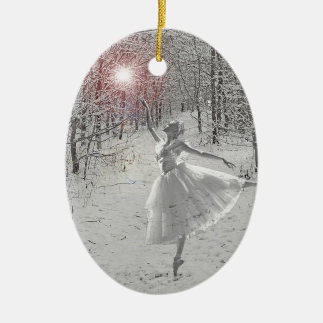 Ornement Ovale En Céramique La Reine des neiges (Devant)