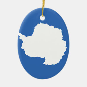 Ornement Ovale En Céramique L'Antarctique
