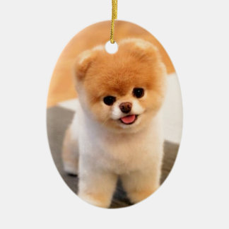 Ornement Ovale En Céramique Le chien le plus mignon au monde