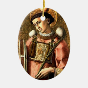 Ornement Ovale En Céramique Le Roi Wenceslas Ornament de St Stephen