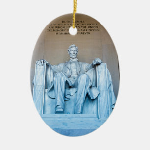 Ornement Ovale En Céramique Lincoln Memorial sculpture Washington DC