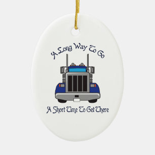 ORNEMENT OVALE EN CÉRAMIQUE LONG CHEMIN D'ALLER