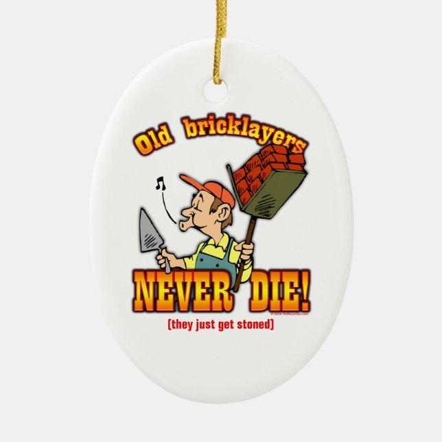 Ornement Ovale En Céramique Maçons (Devant)