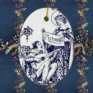 Ornement Ovale En Céramique Madrigals pour Noël