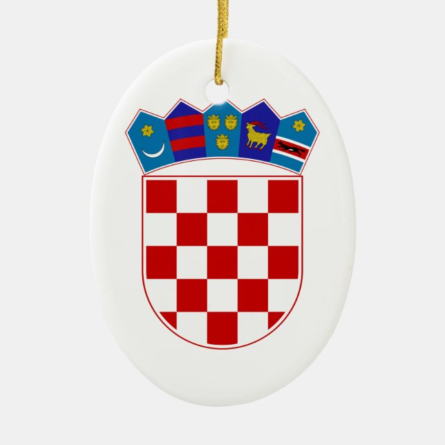 Ornement Ovale En Céramique Manteau de la Croatie des bras (Devant)