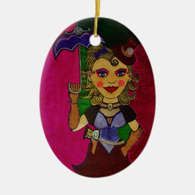 Ornement Ovale En Céramique "Mélodie " (Devant)