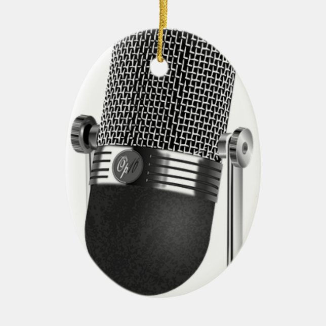 Ornement Ovale En Céramique Microphone classique (Devant)