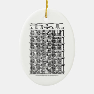 Ornement Ovale En Céramique Moteur de différenciation Babbage