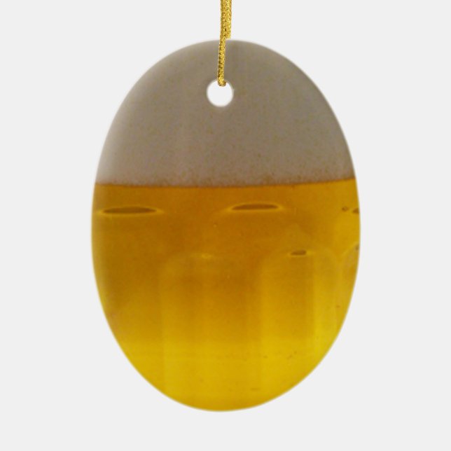 Ornement Ovale En Céramique Mug de bière (Devant)