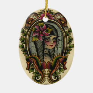 Ornement Ovale En Céramique nautilus