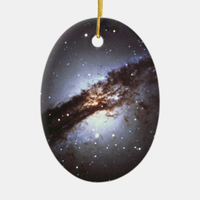 Ornement Ovale En Céramique NGC 5128 Centaurus A Galaxy NASA (Devant)
