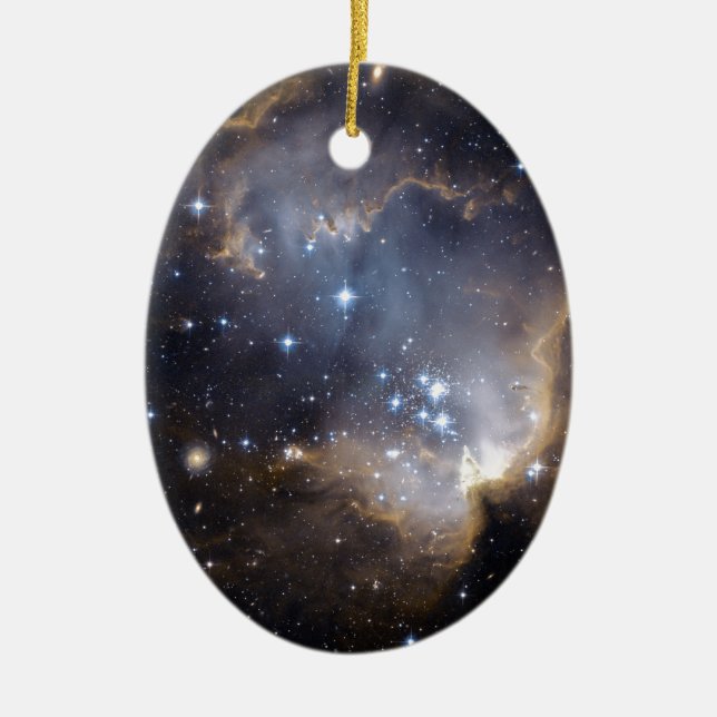 Ornement Ovale En Céramique NGC 602 étoiles brillantes NASA (Devant)