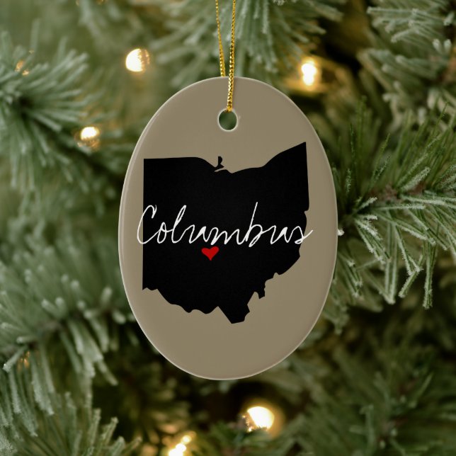 Ornement Ovale En Céramique Ohio (Arbre)
