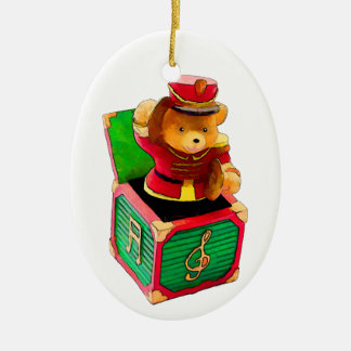 Ornement Ovale En Céramique Ours de nounours Jack in the Box