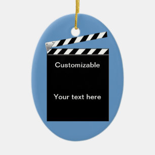 Ornement Ovale En Céramique Panneau de clapet de Hollywood personnalisable