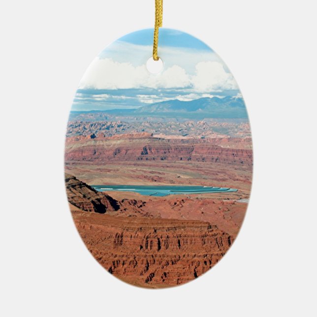Ornement Ovale En Céramique Parc d'état de point de cheval mort, Utah, (Devant)
