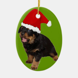 Ornement Ovale En Céramique Père Noël Baby