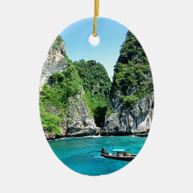 Ornement Ovale En Céramique PhiPhiislands_thailand (Devant)