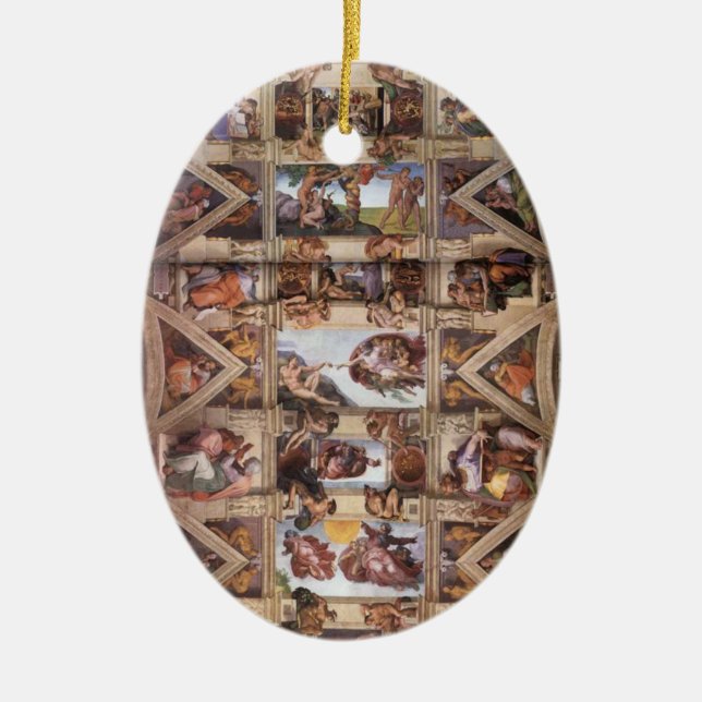 Ornement Ovale En Céramique Plafond de chapelle de Sistine (Devant)