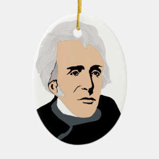 Ornement Ovale En Céramique Présidents américains : Andrew Jackson 1829 - 1837