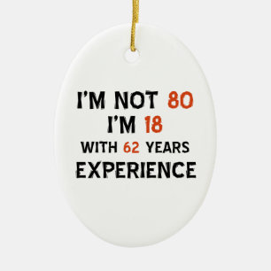 Ornement Ovale En Céramique quatre-vingtième conceptions d'anniversaire