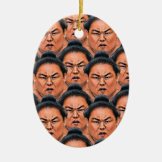 Ornement Ovale En Céramique RIKISHI ! ! (Lutteur de sumo)