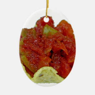 Ornement Ovale En Céramique Salsa fait maison