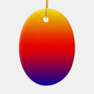Ornement Ovale En Céramique Spectre des couleurs horizontales -1