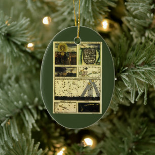 Ornement Ovale En Céramique Theatrum Cometicum Comètes par Stanislaw Lubieniec