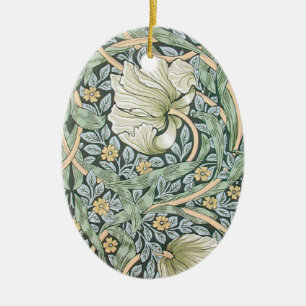 Ornement Ovale En Céramique Tulipes Pimpernel Art Botanique de William Morris