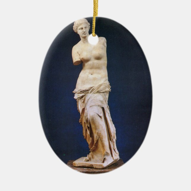 Ornement Ovale En Céramique Venus de Milo (Devant)
