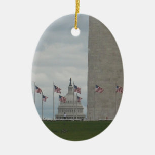 Ornement Ovale En Céramique Washington D.C. Collectible Ornament