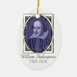 Ornement Ovale En Céramique William Shakespeare