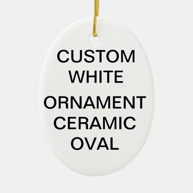 Ornement ovale fait sur commande d'arbre de Noël (Devant)